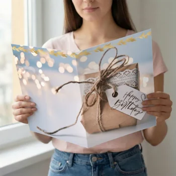 Greetify.In | Greeting Cards Online | Personalised Anniversary & Birthday Cards India 8 Premium Big Size Birthday Card | Genuine Treasure Rare Person Compassion Warmth Greeting Card